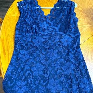 Gorgeous dark blue lace dress size 12 worn once